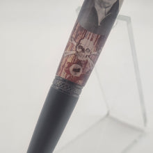 Load image into Gallery viewer, Ed Gein twist pen embedded with barn wood