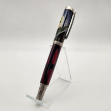 Load image into Gallery viewer, Jason Voorhees rollerball pen with embedded cabin wood