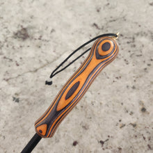 Load image into Gallery viewer, Orange & black wood laminate handled cane