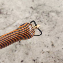 Load image into Gallery viewer, Orange & black wood laminate handled cane