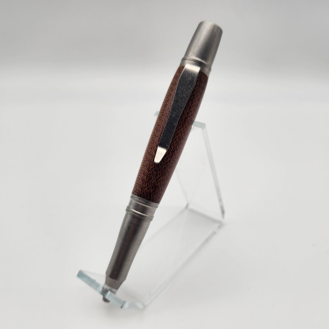 Vintage micarta and stainless steel twist pen