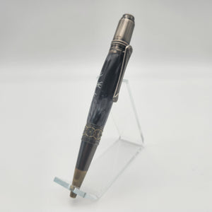 Aegishjalmur (Helm Of Awe) twist pen - Gunmetal & Antique Bronze