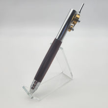 Load image into Gallery viewer, Chrome and brass piston pen in cocobolo
