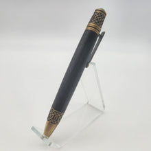 Load image into Gallery viewer, Antique brass Celtic twist pen in bog oak
