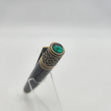 Load image into Gallery viewer, Antique brass Celtic twist pen in bog oak
