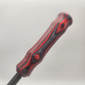 Delrin cane in red & black Sprectraply