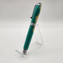 Load image into Gallery viewer, Turquoise and mother of pearl rollerball pen
