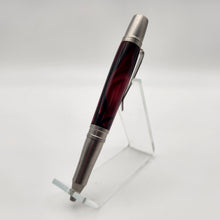 Load image into Gallery viewer, Stainless steel twist pen in blood red kirinite
