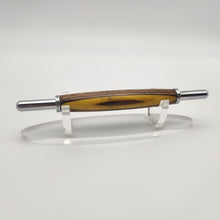 Load image into Gallery viewer, Dual bladed seam ripper in red, brown, &amp; yellow wood laminate
