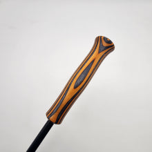 Load image into Gallery viewer, Orange &amp; black wood laminate handled cane
