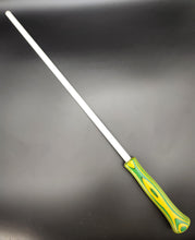Load image into Gallery viewer, Yellow &amp; green wood laminate handled cane
