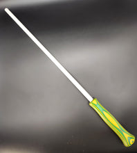 Load image into Gallery viewer, Yellow &amp; green wood laminate handled cane
