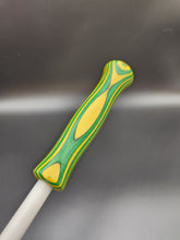 Load image into Gallery viewer, Yellow &amp; green wood laminate handled cane
