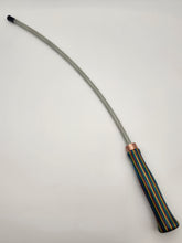 Load image into Gallery viewer, Cable whip with rainbow wood laminate handle
