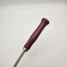 Load image into Gallery viewer, Cable whip with purple heart handle
