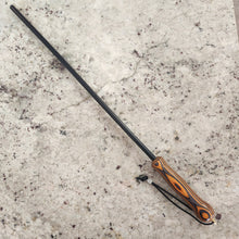 Load image into Gallery viewer, Orange &amp; black wood laminate handled cane
