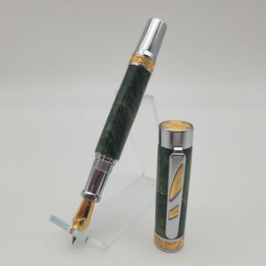 Imperial fountain pen - Green stabilized maple