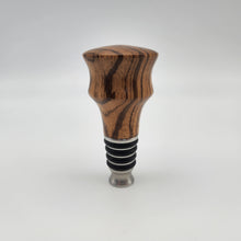 Load image into Gallery viewer, Zebra wood bottle stopper
