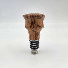 Load image into Gallery viewer, Zebra wood bottle stopper
