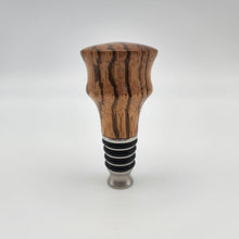 Load image into Gallery viewer, Zebra wood bottle stopper
